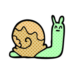 cartoon doodle snail