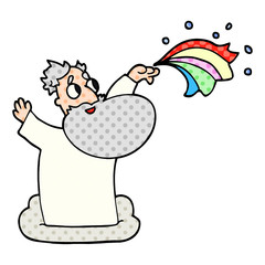 cartoon doodle god on cloud