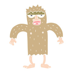 cartoon doodle bigfoot creature