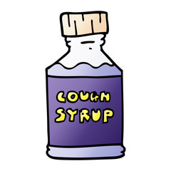 cartoon doodle cough syrup
