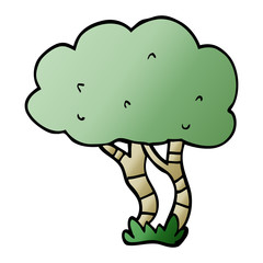 cartoon doodle tree
