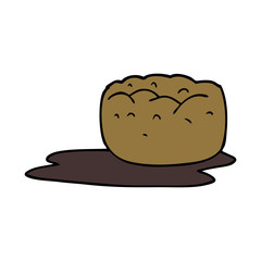 cartoon doodle yorkshire pudding and gravy