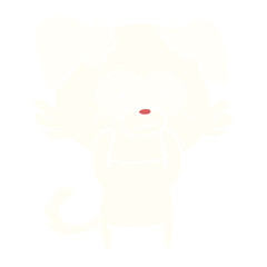 Obraz premium nervous dog flat color style cartoon