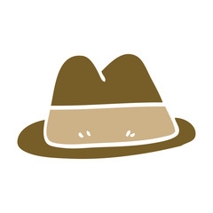 cartoon doodle old style hat