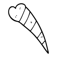 line drawing cartoon shooting heart decorative element