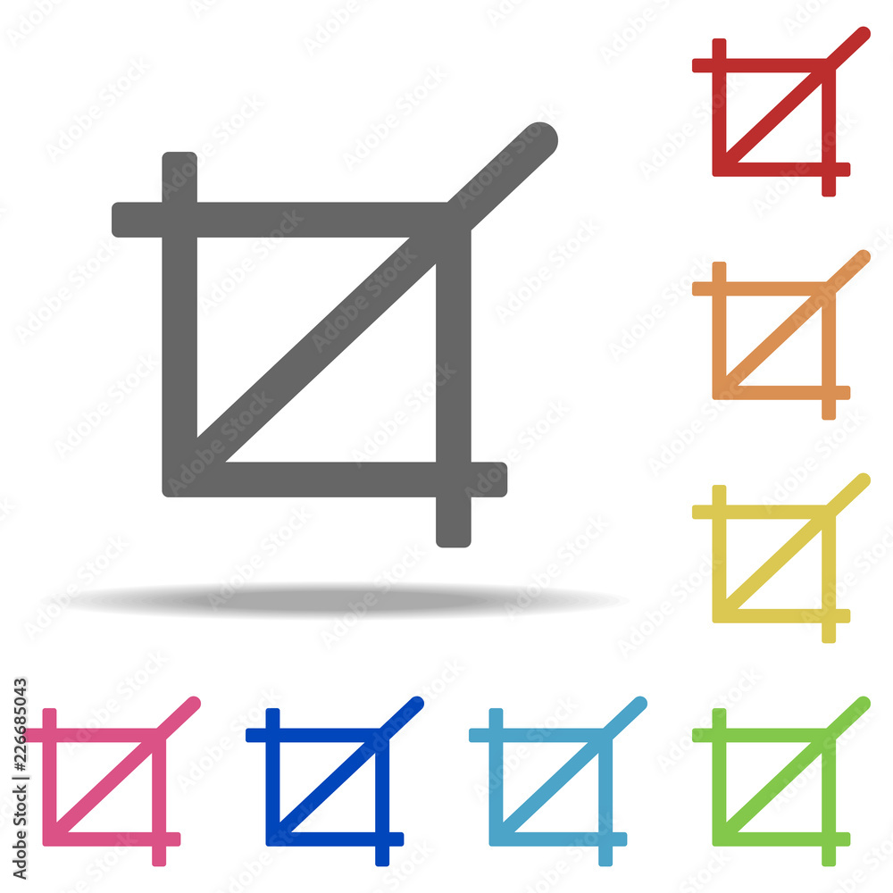Poster angle increase sign icon. elements of web in multi colored icons. simple icon for websites, web desi