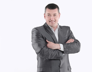 in full growth. portrait of a successful businessman