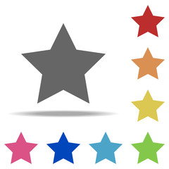 five-pointed star icon. Elements of web in multi colored icons. Simple icon for websites, web design, mobile app, info graphics
