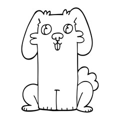 line drawing cartoon cute bunny