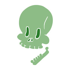 Fototapeta na wymiar cartoon doodle halloween skull