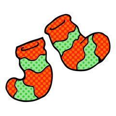 cartoon doodle striped socks