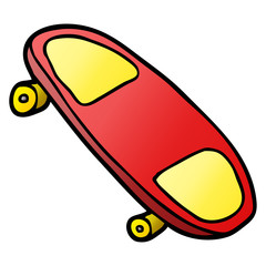 cartoon doodle skateboard