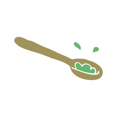 cartoon doodle ladle of food