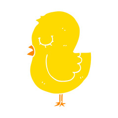 flat color style cartoon bird