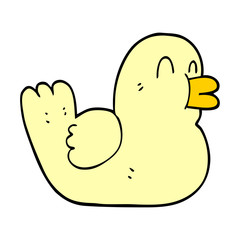 cartoon doodle happy duck