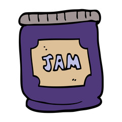 cartoon doodle jam pot