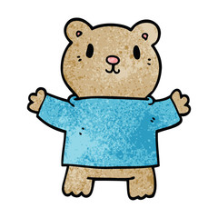 cartoon doodle teddy bear