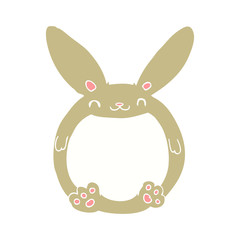 flat color style cartoon rabbit