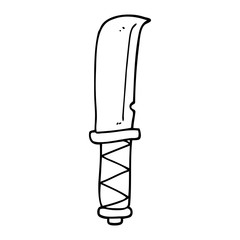 line drawing cartoon viking knife