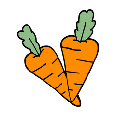 cartoon doodle carrots