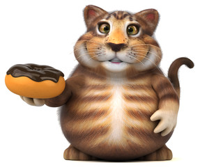 Fun cat - 3D Illustration