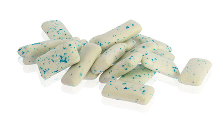 Chewing gum isolated on white