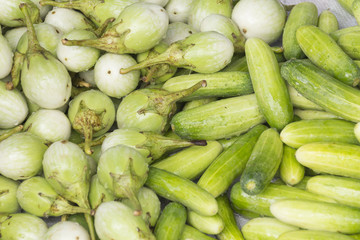 Thai eggplant with cucumber