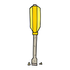 cartoon doodle screwdriver