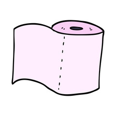 cartoon doodle toilet roll