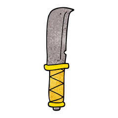 cartoon doodle viking knife