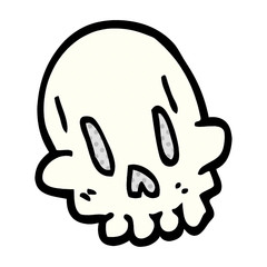 cartoon doodle funny skull