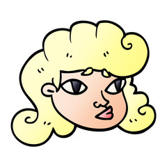 cartoon doodle blond girls face