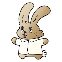 cartoon doodle jolly rabbit