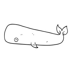 line drawing cartoon whale