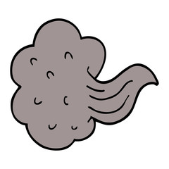 cartoon doodle whooshing cloud
