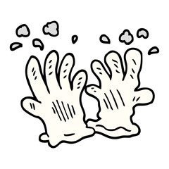 Fototapeta na wymiar cartoon doodle sterile gloves