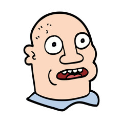 cartoon doodle of a mans head