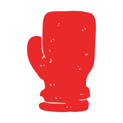 flat color illustration of a cartoon boxing glove