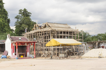 Building construction site of Chinese joss house