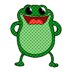 cartoon doodle frog