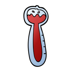 cartoon doodle thermometer