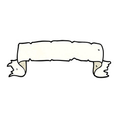 cartoon doodle scroll banner