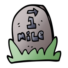 cartoon doodle mile marker