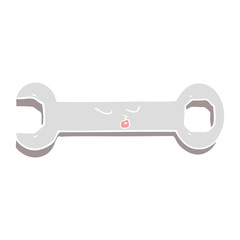 flat color style cartoon spanner