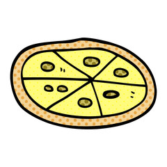 cartoon doodle pizza