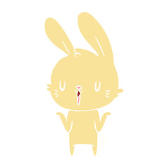 Fototapeta premium cute flat color style cartoon rabbit