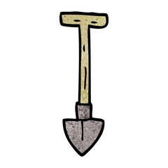 cartoon doodle spade