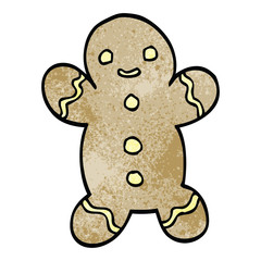 cartoon doodle christmas gingerbread