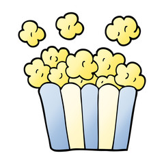 cartoon doodle popcorn