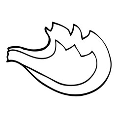 line drawing cartoon flame